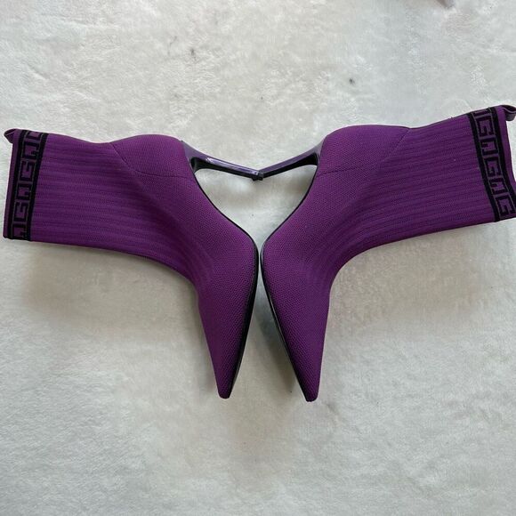 Guess Dallyce Logo Purple Sock Booties 6.5 Women - Picture 7 of 9